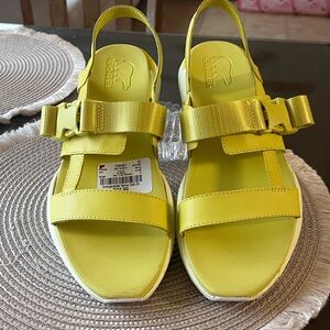 Sorel Lemon Yellow Sandals